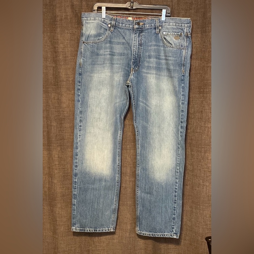 Harley Davidson straight leg fit denim jeans light wash 99003-15VM Mens 38x30